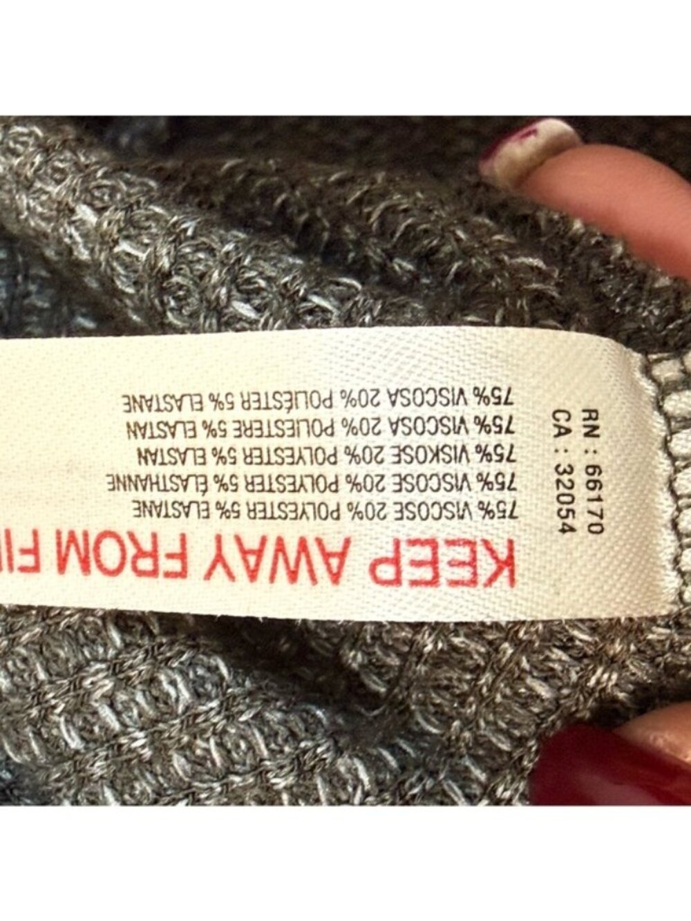 Anthropologie Daily Practice Ribbed Wrap Sweater Gray Open Front Drape Cardigan - Picture 4 of 5